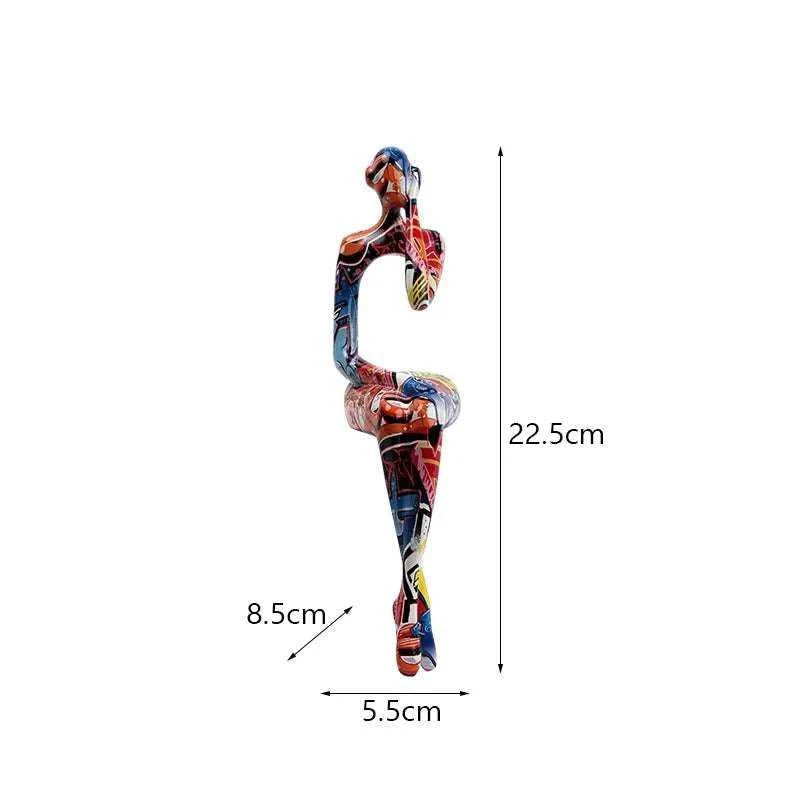 Ricca Abstract Thinker Figurine - Modern Resin Sculpture Decor 14:200006152#A Decorative Sculpture