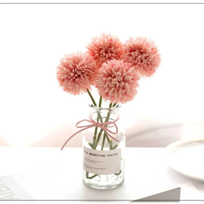 Petsy Artificial Hydrangea Bouquet 29cm - Wedding & Home Decor 14:200211869#Rose Red;5:361385#3Pcs Artificial Flowers