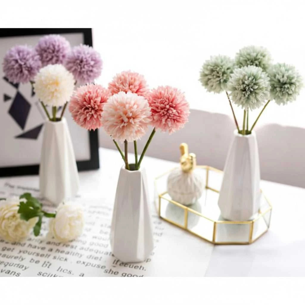 Petsy Artificial Hydrangea Bouquet 29cm - Wedding & Home Decor 14:200211869#Rose Red;5:361385#3Pcs Artificial Flowers