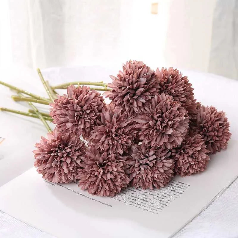 Petsy Artificial Hydrangea Bouquet 29cm - Wedding & Home Decor 14:200211869#Rose Red;5:361385#3Pcs Artificial Flowers