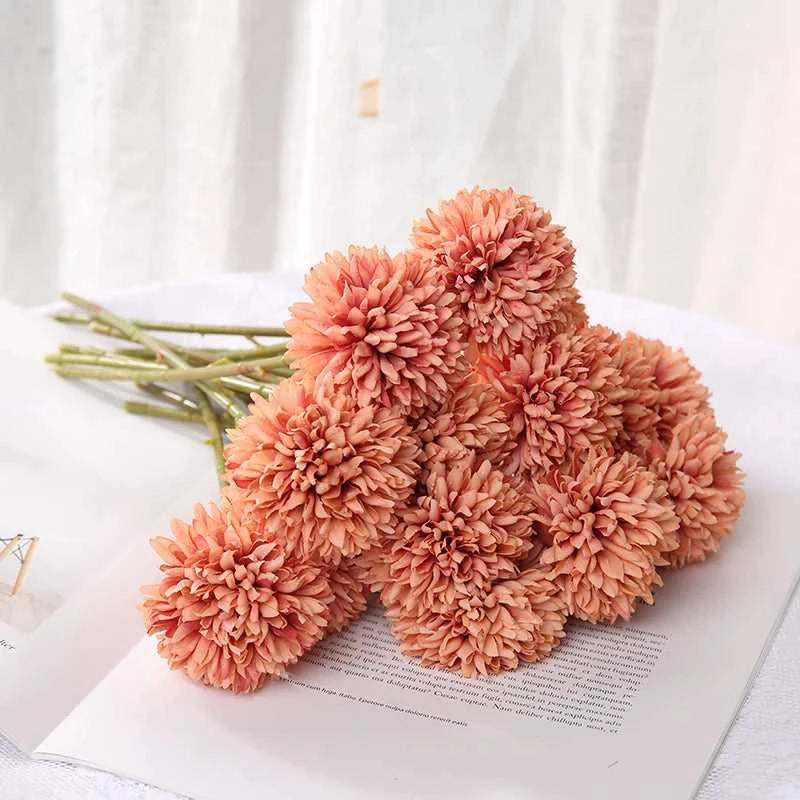 Petsy Artificial Hydrangea Bouquet 29cm - Wedding & Home Decor 14:200211869#Rose Red;5:361385#3Pcs Artificial Flowers