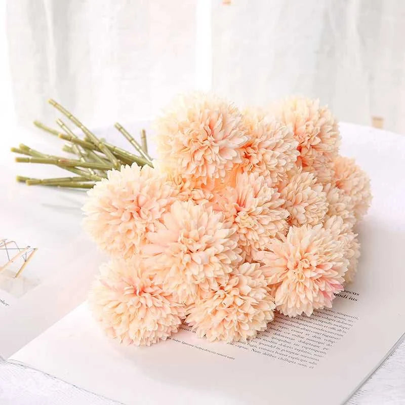 Petsy Artificial Hydrangea Bouquet 29cm - Wedding & Home Decor 14:200211869#Rose Red;5:361385#3Pcs Artificial Flowers