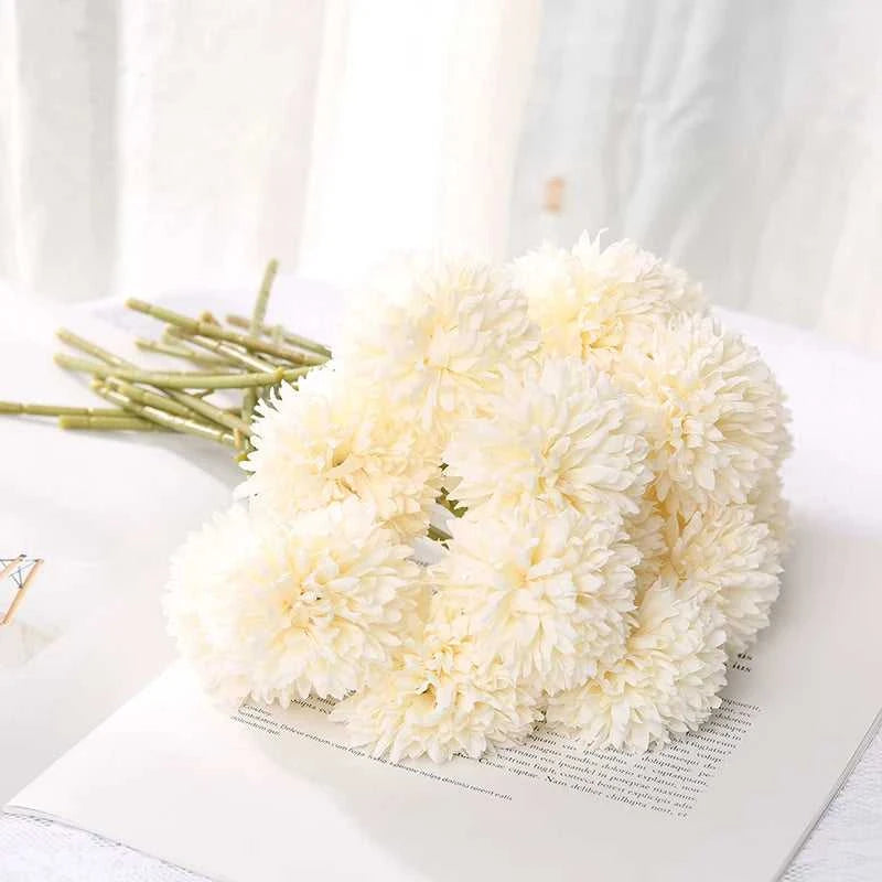 Petsy Artificial Hydrangea Bouquet 29cm - Wedding & Home Decor 14:200211869#Rose Red;5:361385#3Pcs Artificial Flowers