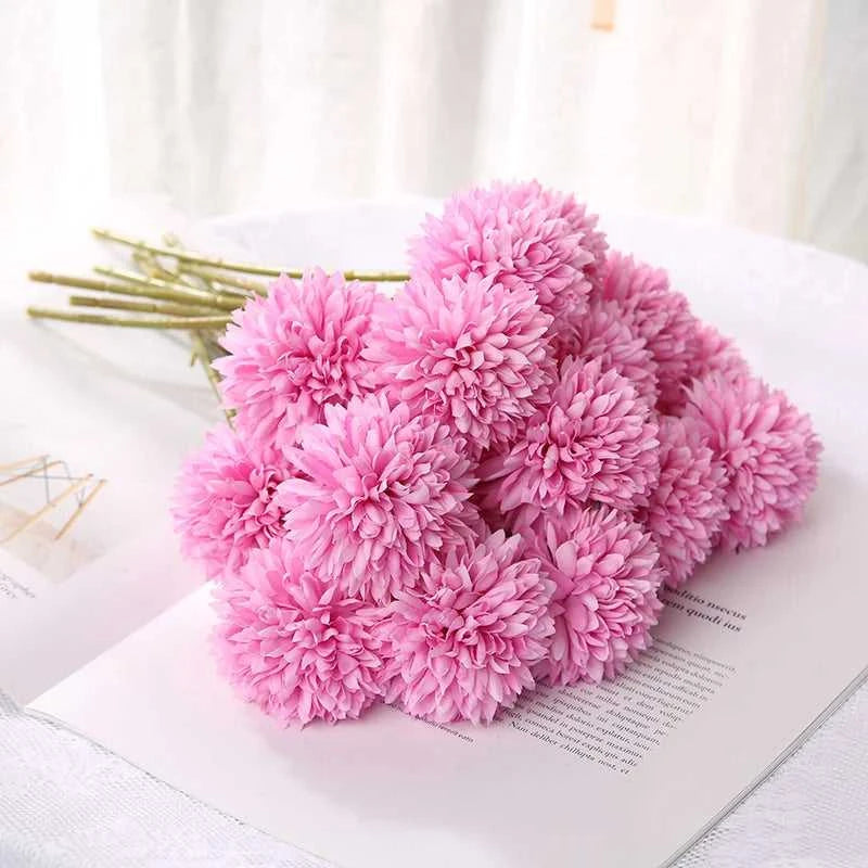 Petsy Artificial Hydrangea Bouquet 29cm - Wedding & Home Decor 14:200211869#Rose Red;5:361385#3Pcs Artificial Flowers