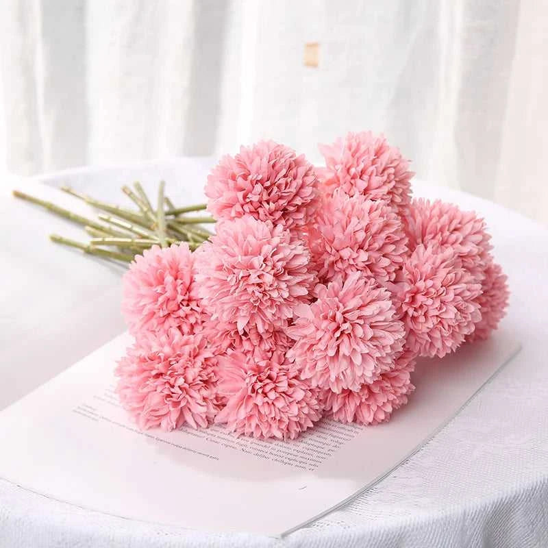 Petsy Artificial Hydrangea Bouquet 29cm - Wedding & Home Decor 14:200211869#Rose Red;5:361385#3Pcs Artificial Flowers