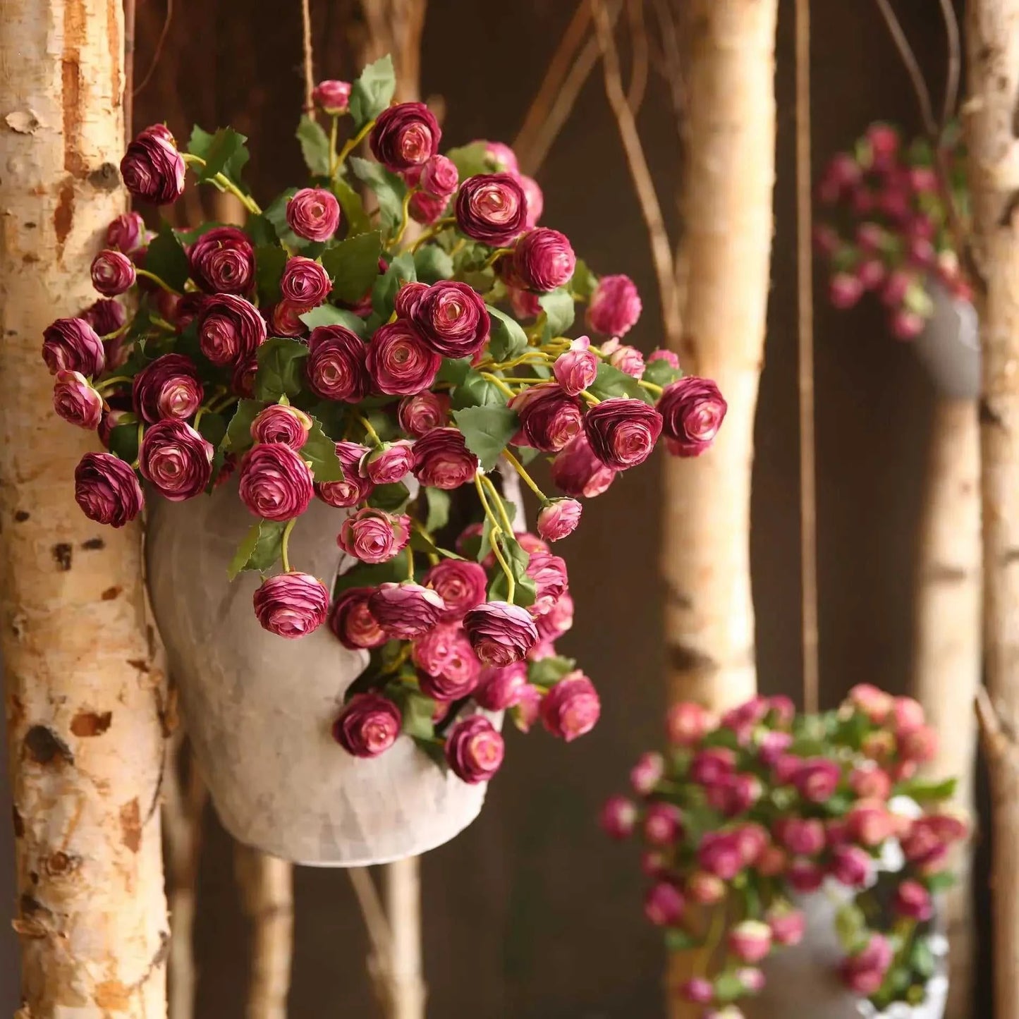 Emma Artificial Lotus Flowers - 3 Head Silk Arrangement for Weddings & Home 14:350852 Artificial Flowers