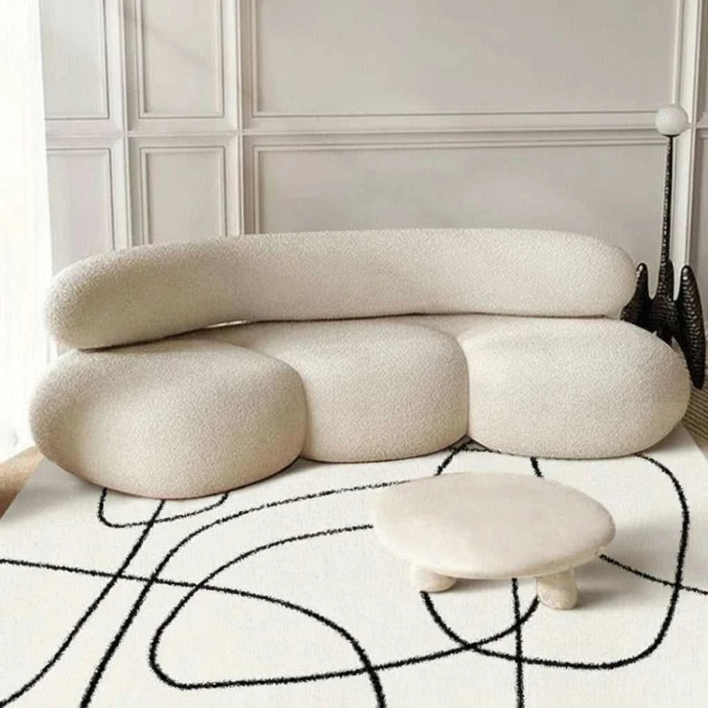 Meraki Plush Area Rug Non-Slip - Living Room Bedroom Carpet 14:29#A;5:200844313#80x120cm Carpets