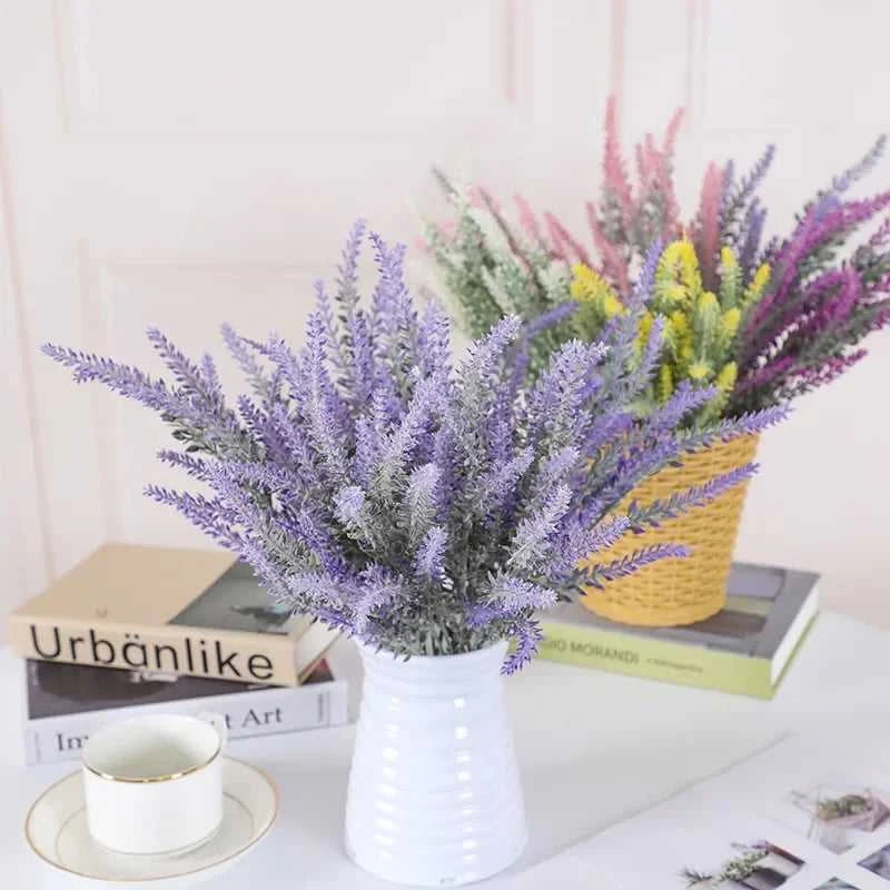 Prairie Artificial Lavender Bunch 38cm - Wedding & Home Decor 14:350850#Yellow;5:100014066#1 PCS Artificial Flowers