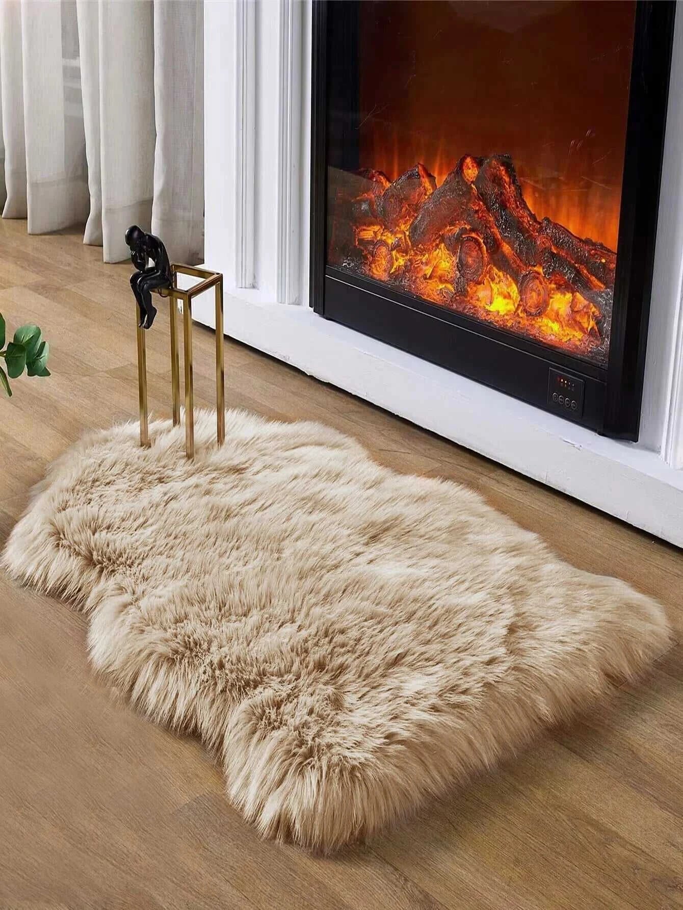 Cameron Plush Shag Carpet - Soft Fluffy Floor Mat for Living Room & Bedroom 14:29#baisepingdiyu;5:200007736#40cmx60cm Rugs