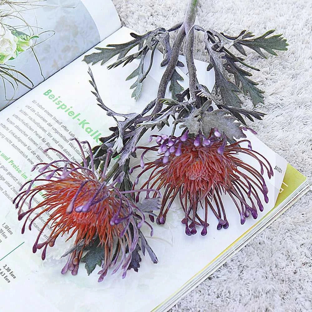 Fluff Artificial Pincushion Flowers - Crab Claw Branch for Wedding & Home Decor 14:1052 Pink Artificial Flowers