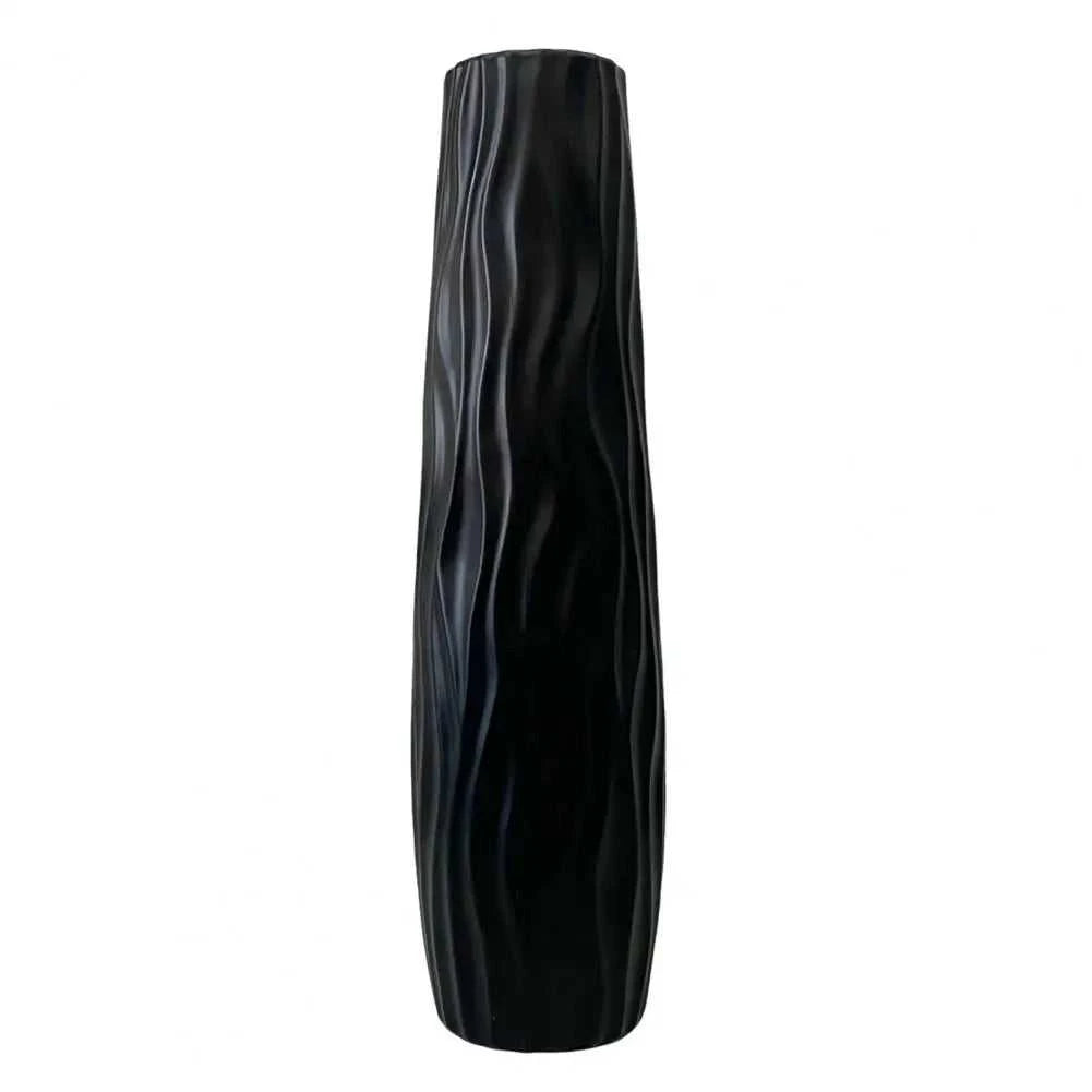 Regina Textured Floor Vase - Tall Decorative Standing Vase for Living Room 14:29#Black vase