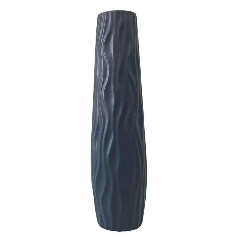 Regina Textured Floor Vase - Tall Decorative Standing Vase for Living Room 14:29#Grey vase