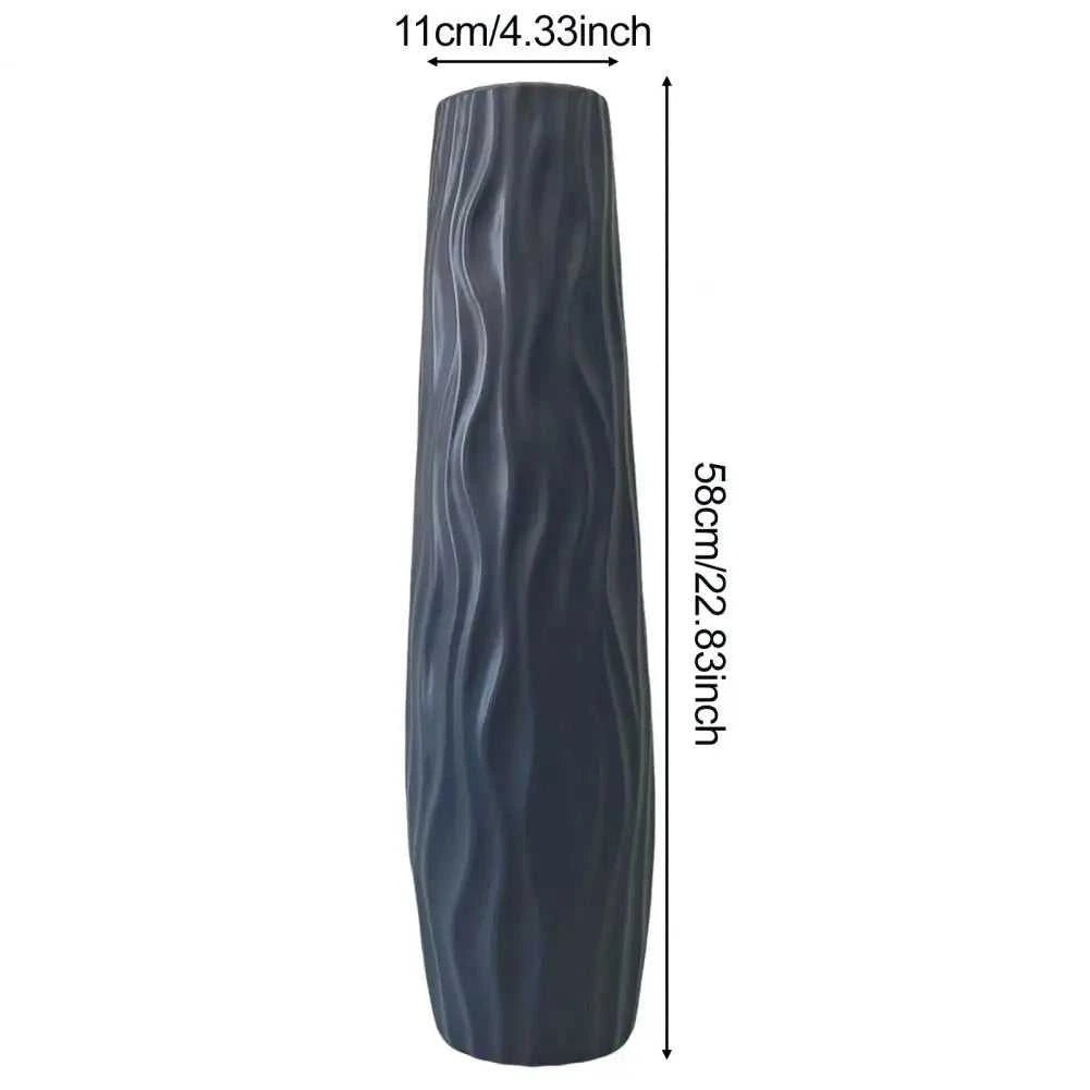 Regina Textured Floor Vase - Tall Decorative Standing Vase for Living Room 14:29#White vase