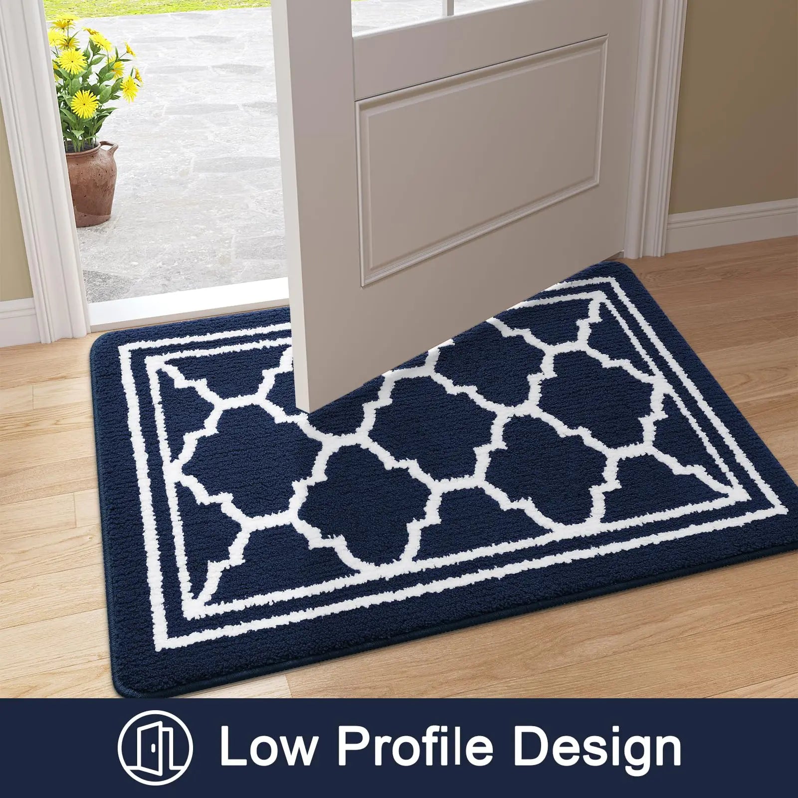 Retika non-slip mat at front door with low profile design