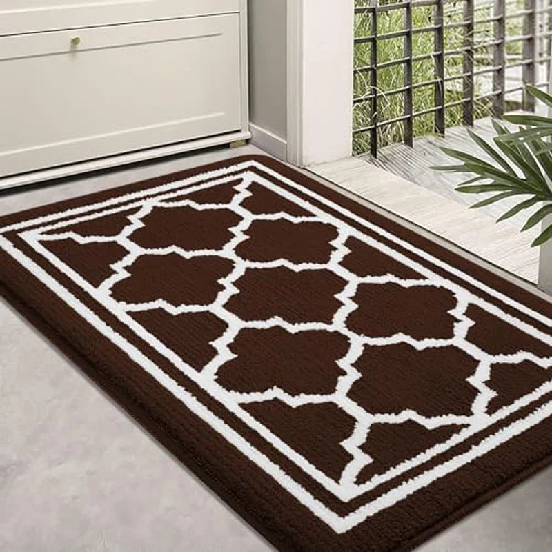 Non-slip Retika absorbent entrance rug in modern hallway interior