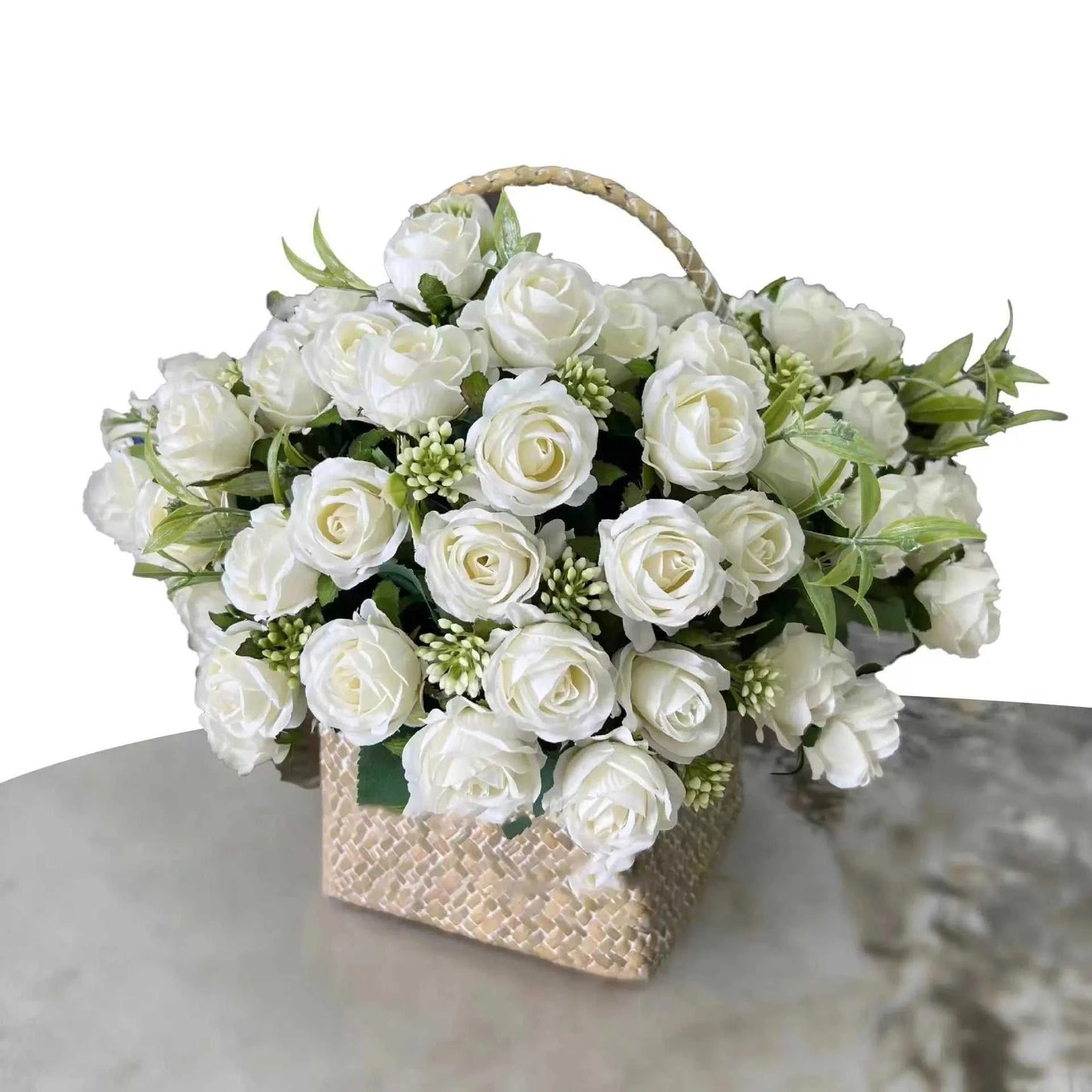 Romansia 10 Heads Rose Bouquet - Artificial Silk Flowers for Wedding Decor 14:771#1 Artificial Flowers