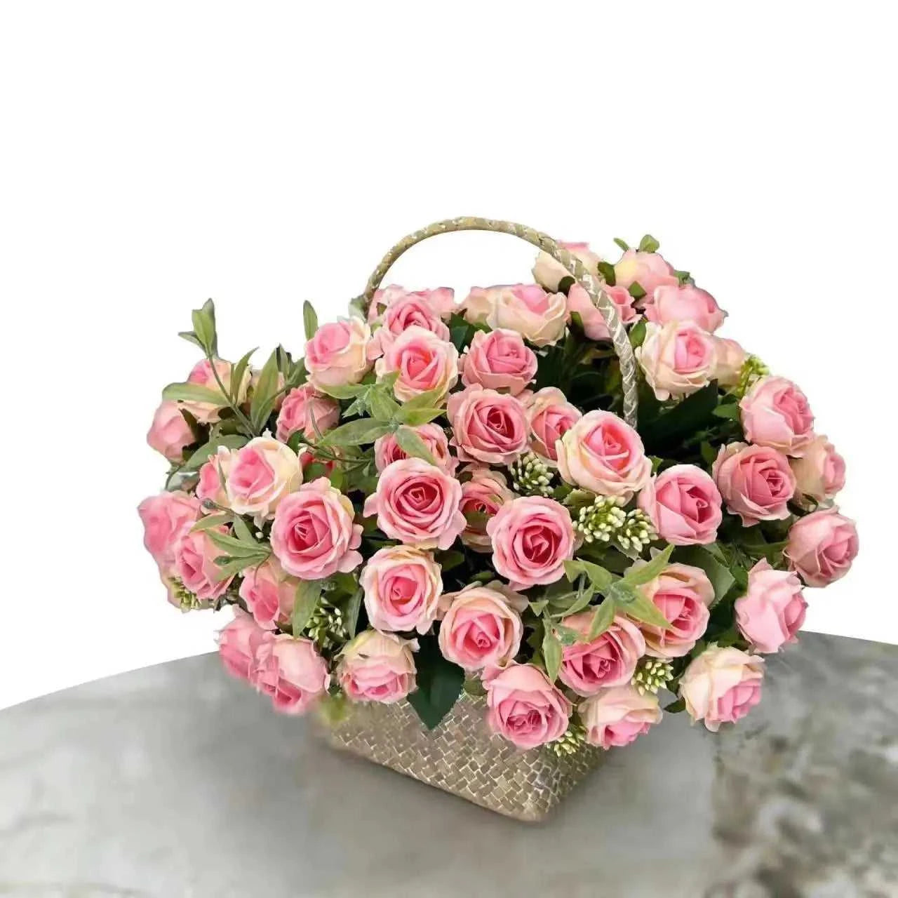 Romansia 10 Heads Rose Bouquet - Artificial Silk Flowers for Wedding Decor 14:771#1 Artificial Flowers