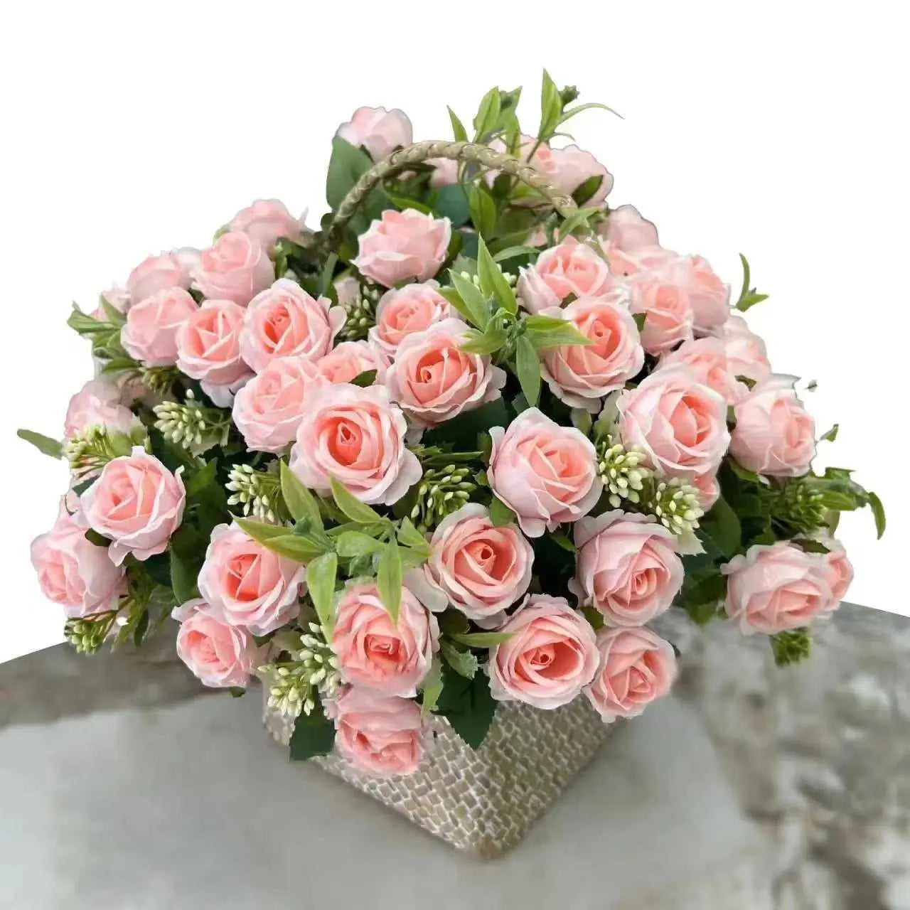 Romansia 10 Heads Rose Bouquet - Artificial Silk Flowers for Wedding Decor 14:771#1 Artificial Flowers