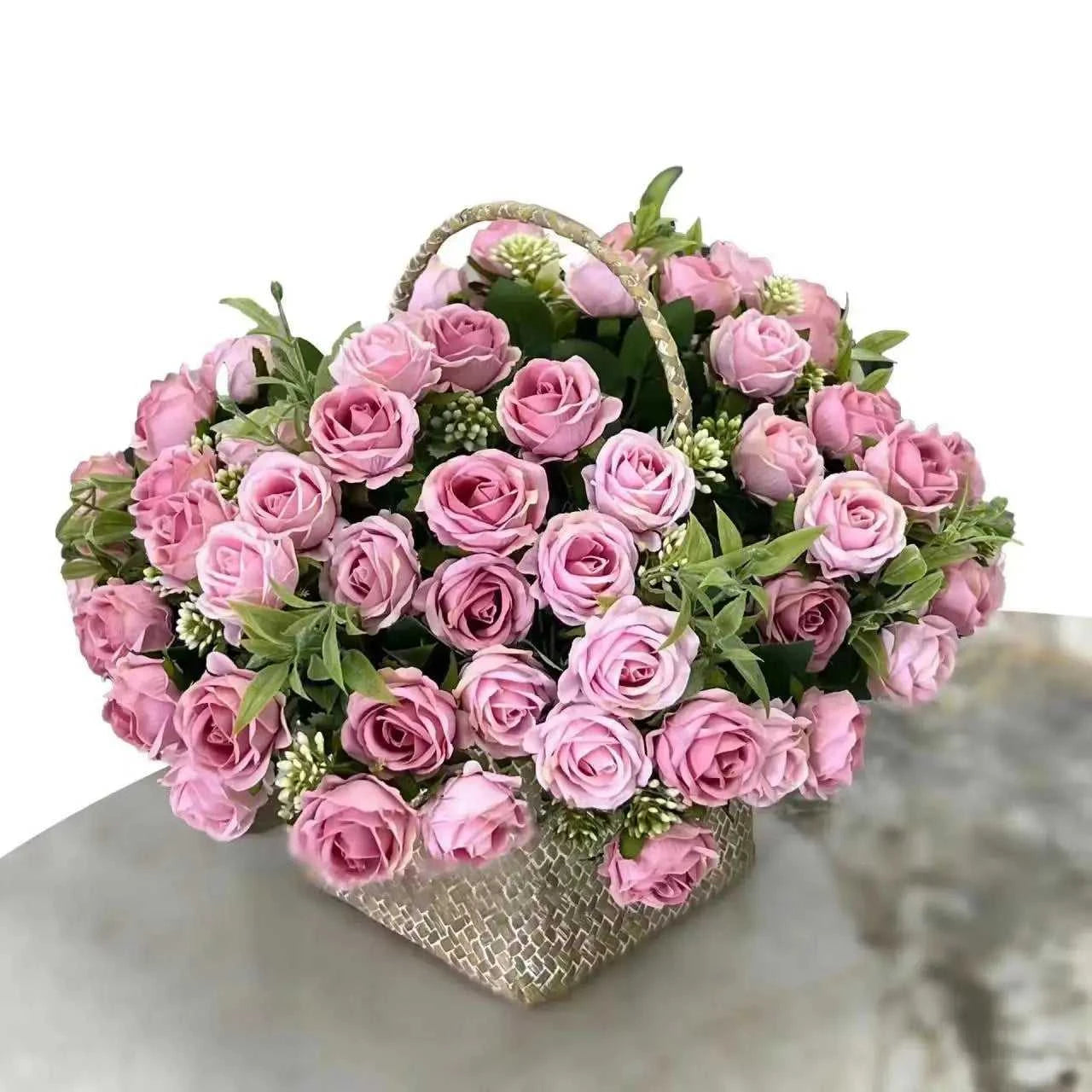 Romansia 10 Heads Rose Bouquet - Artificial Silk Flowers for Wedding Decor 14:771#1 Artificial Flowers
