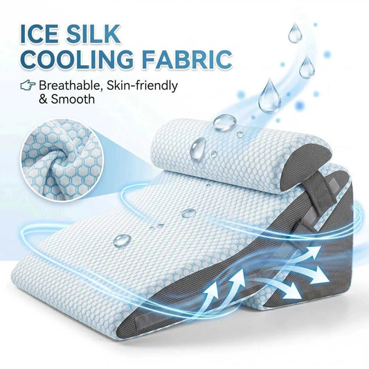 Wedge Pillow for Acid Reflux & GERD – Cale Adjustable Set (Copy) 14:193#Grey and White luxury bedding