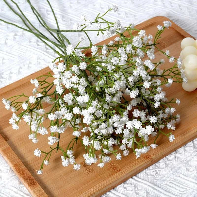 Skies Artificial Baby's Breath 52cm White - Wedding Bouquet Decor 14:365458#white;5:100014066#1bunch Artificial Flowers