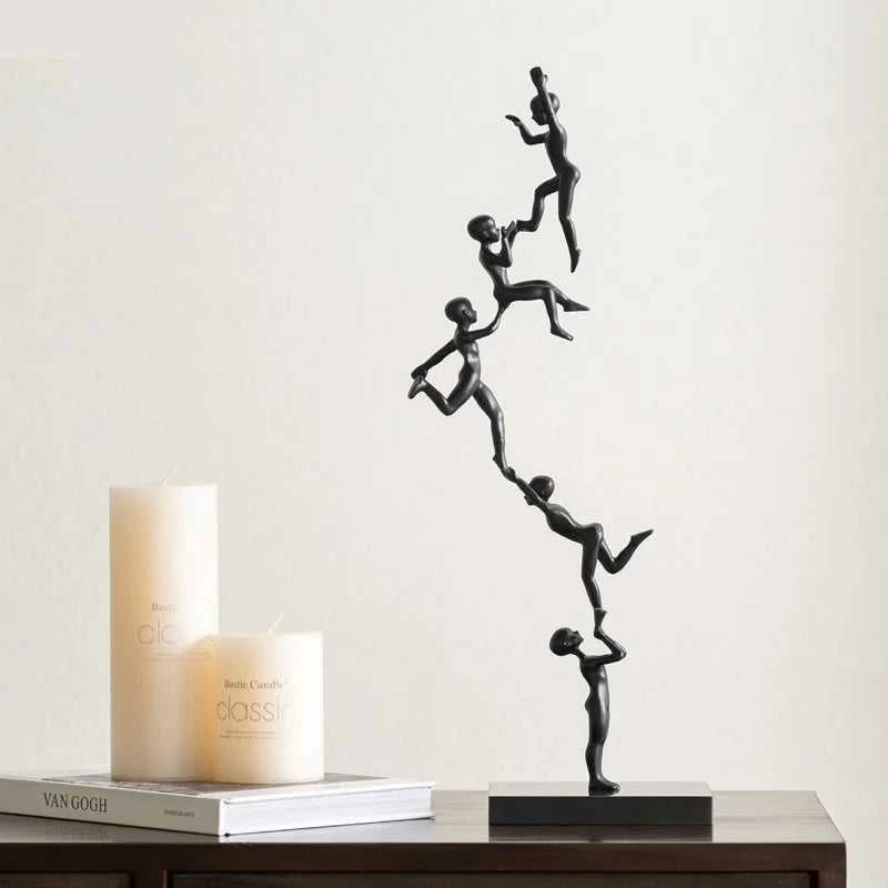 Starlite Metal Acrobat Sculpture - Abstract Figure Desk Ornament 14:200006151#A Decorative Sculpture