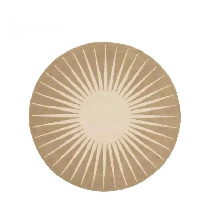 Sunflower Round Rug - Anti-Slip Short Pile Carpet 14:193#XSQ-FLR-275;5:200007736#80X80CM(2.6X2.6FT Rugs