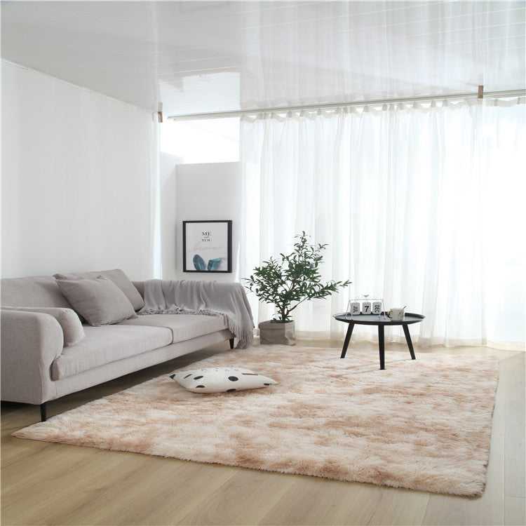 Tepp machine washable camel tie-dye gradient area rug for bedroom and living room
