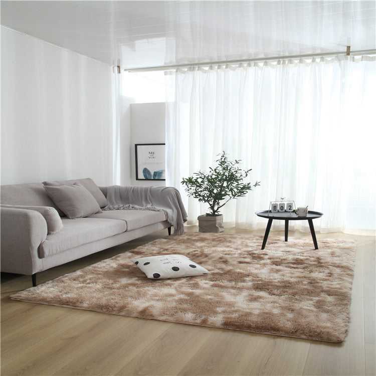 Tepp machine washable khaki tie-dye gradient area rug for bedroom and living room
