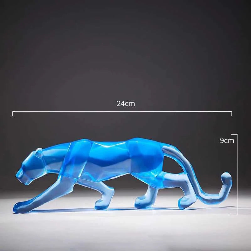 Modern Fortune Transparent Money Leopard Resin Ornaments Office Table Sculpture Crafts Home Livingroom Desk Figurines Decoration 14:200006151#style1 sculptures