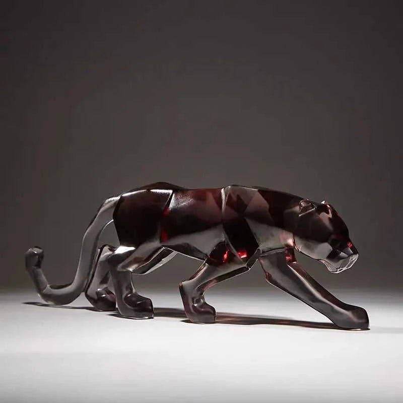 Modern Fortune Transparent Money Leopard Resin Ornaments Office Table Sculpture Crafts Home Livingroom Desk Figurines Decoration 14:200006151#style1 sculptures