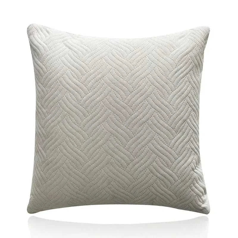 Velour Quilted Velvet Throw Pillow Covers 45x45cm - Luxury Cushion Cases 14:29#A-Orange Cushion Covers