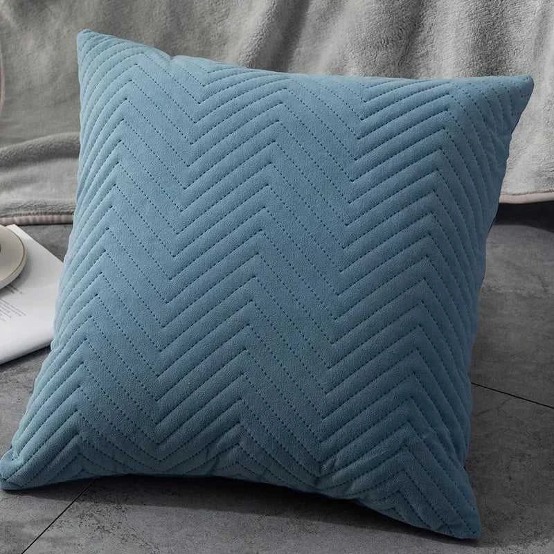 Velour Quilted Velvet Throw Pillow Covers 45x45cm - Luxury Cushion Cases 14:29#A-Orange Cushion Covers