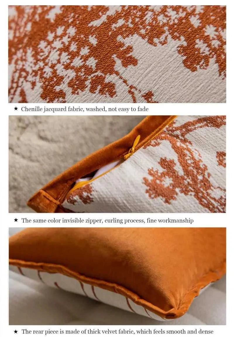 Vern Chenille Cushion Cover 45x45cm - French Style Sofa Pillow Case 14:193#29142-1;5:201298988#45x45cm Cushion Covers