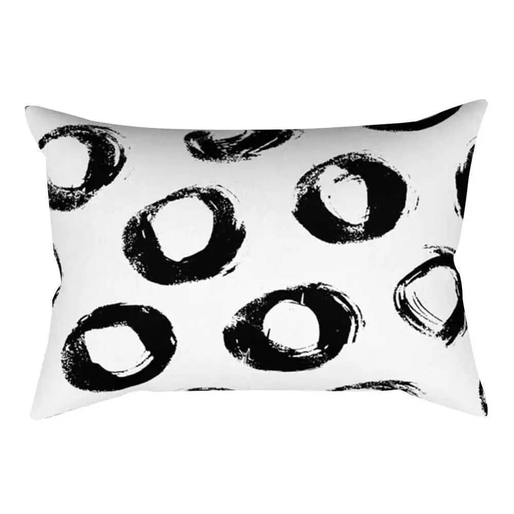 Vika Black & White Striped Rectangular Cushion Cover 30x50cm 14:193#236;5:201298989#30x50cm Cushion Covers