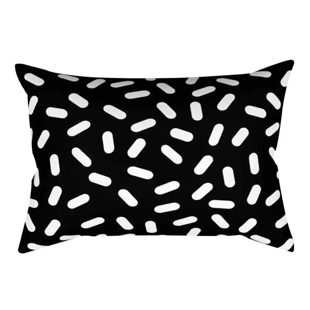 Vika Black & White Striped Rectangular Cushion Cover 30x50cm 14:193#236;5:201298989#30x50cm Cushion Covers