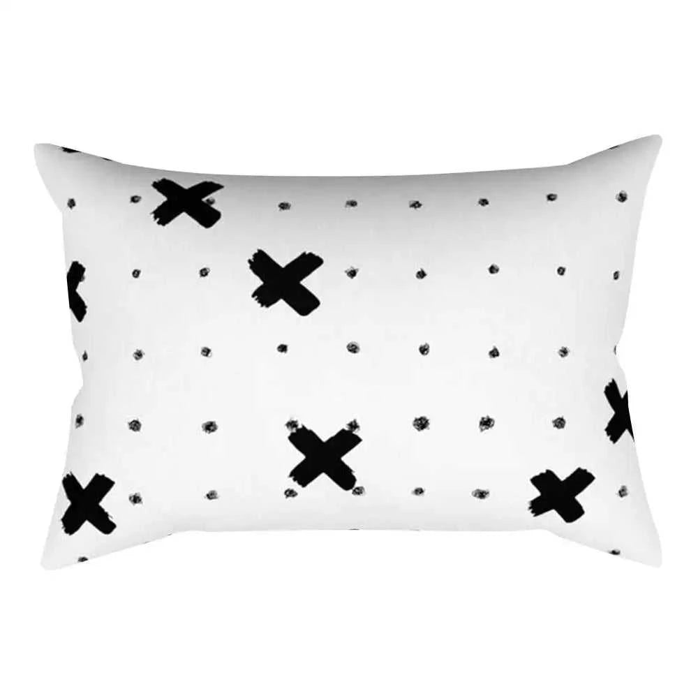 Vika Black & White Striped Rectangular Cushion Cover 30x50cm 14:193#236;5:201298989#30x50cm Cushion Covers