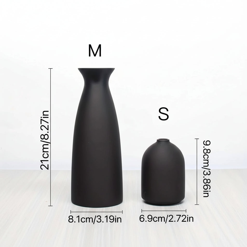 Vole Bohemian Dry Vases Set of 2 - Decorative Home & Office Ornaments 14:29 vase