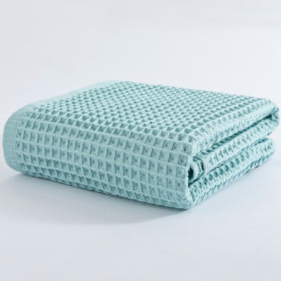 Waffle soft absorbent cotton bath towel in mint green – 140x70cm