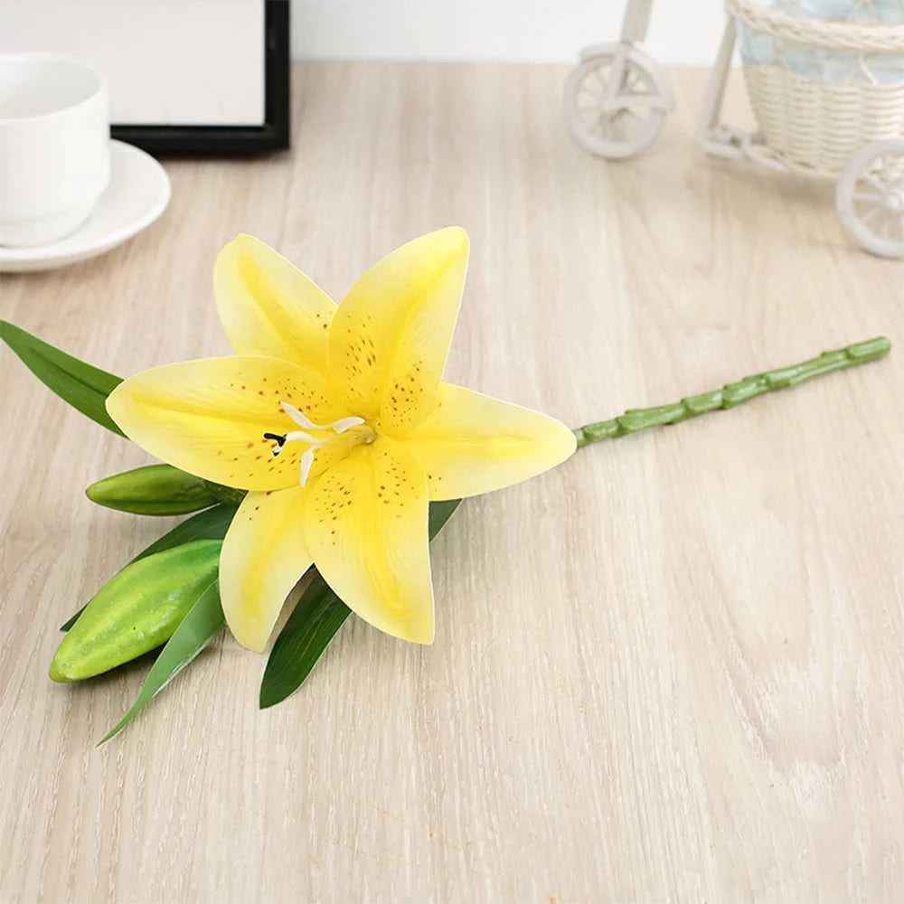Arcadia Artificial Lily Flowers - Realistic 3D Stems for Home & Wedding Decor 14:496#58 -Purple Artificial Flowers