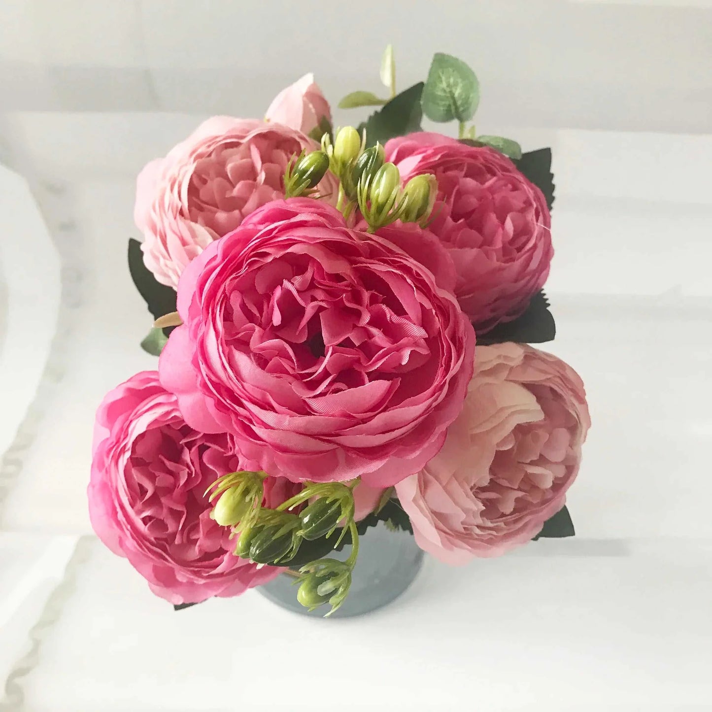 Yuko Silk Peony Bouquet - Premium Artificial Flowers | 30cm Faux Peonies 14:771#1 Artificial Flowers