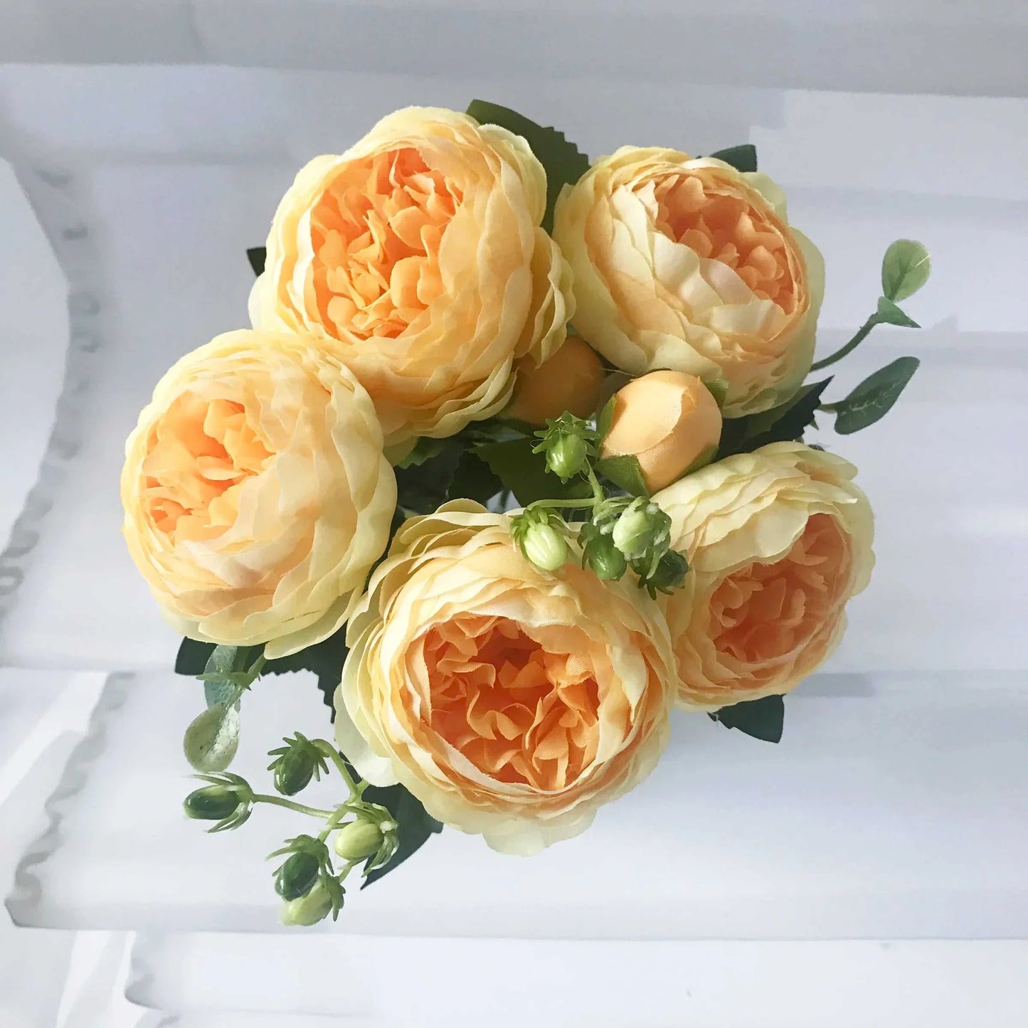 Yuko Silk Peony Bouquet - Premium Artificial Flowers | 30cm Faux Peonies 14:771#1 Artificial Flowers