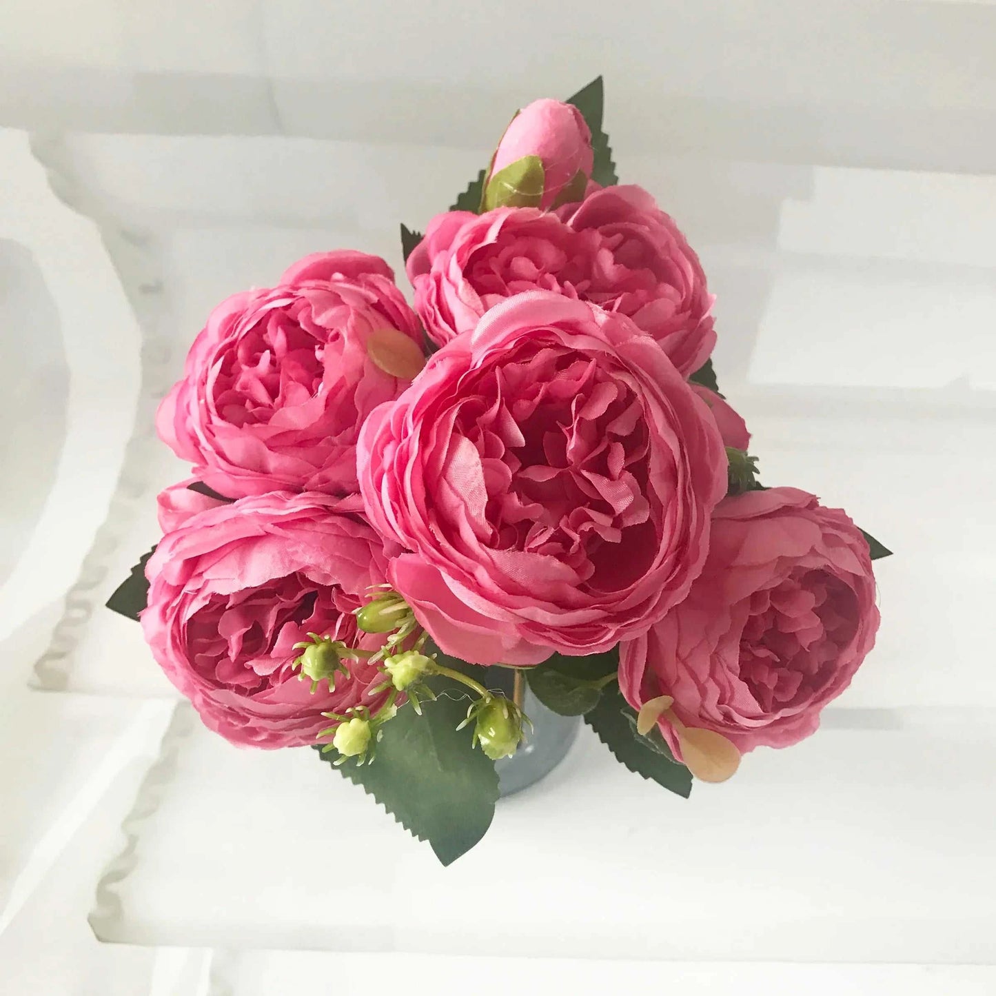 Yuko Silk Peony Bouquet - Premium Artificial Flowers | 30cm Faux Peonies 14:771#1 Artificial Flowers