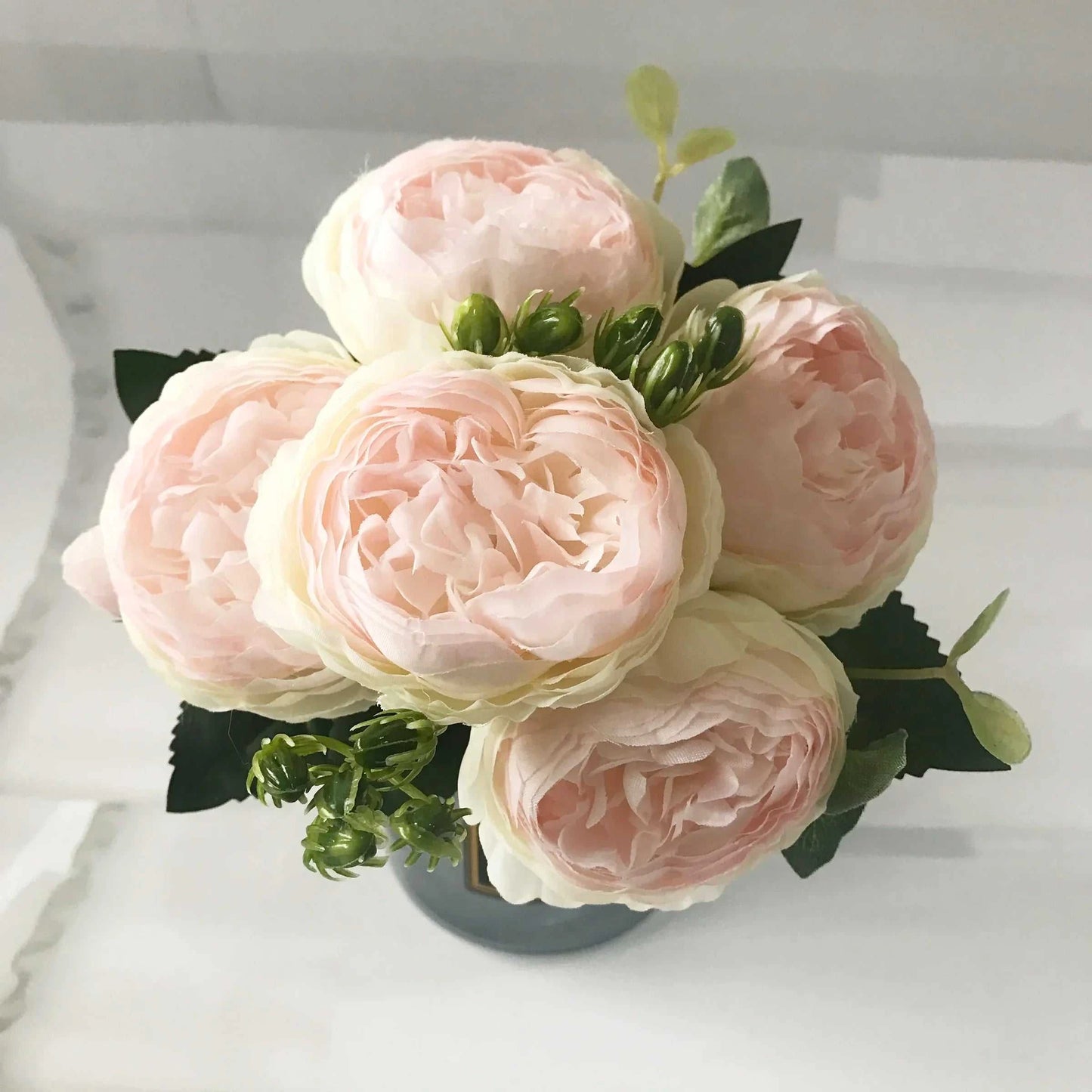 Yuko Silk Peony Bouquet - Premium Artificial Flowers | 30cm Faux Peonies 14:771#1 Artificial Flowers