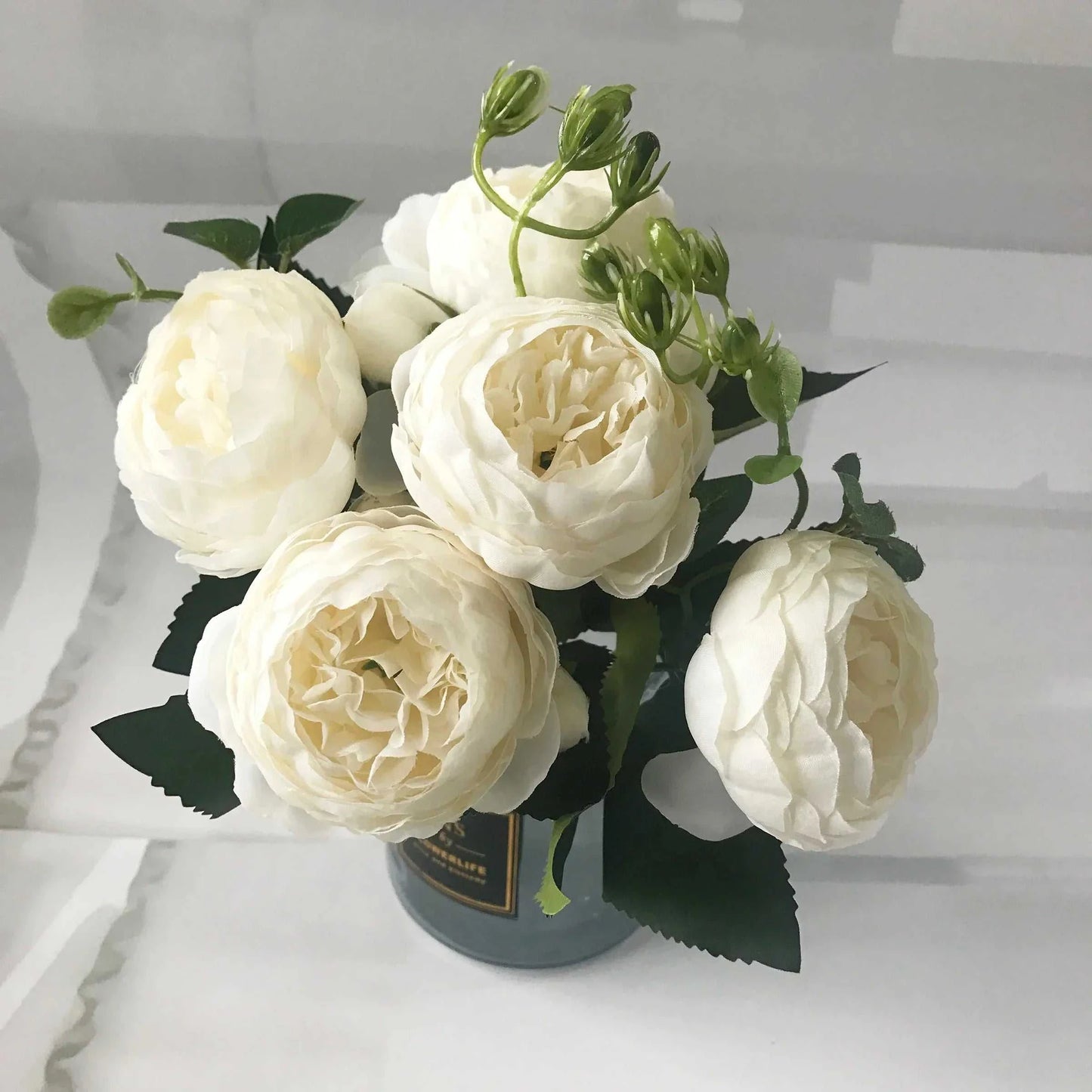 Yuko Silk Peony Bouquet - Premium Artificial Flowers | 30cm Faux Peonies 14:771#1 Artificial Flowers