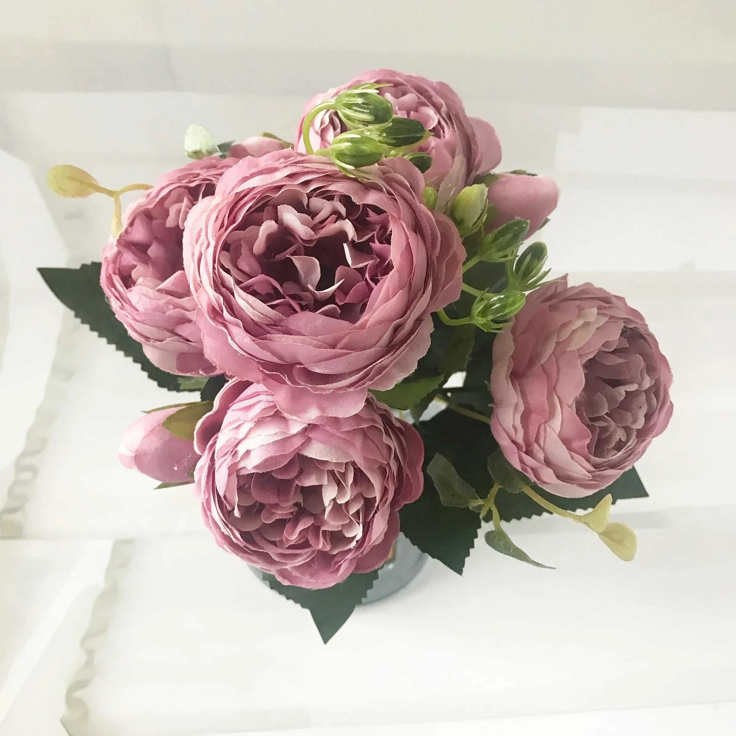 Yuko Silk Peony Bouquet - Premium Artificial Flowers | 30cm Faux Peonies 14:771#1 Artificial Flowers