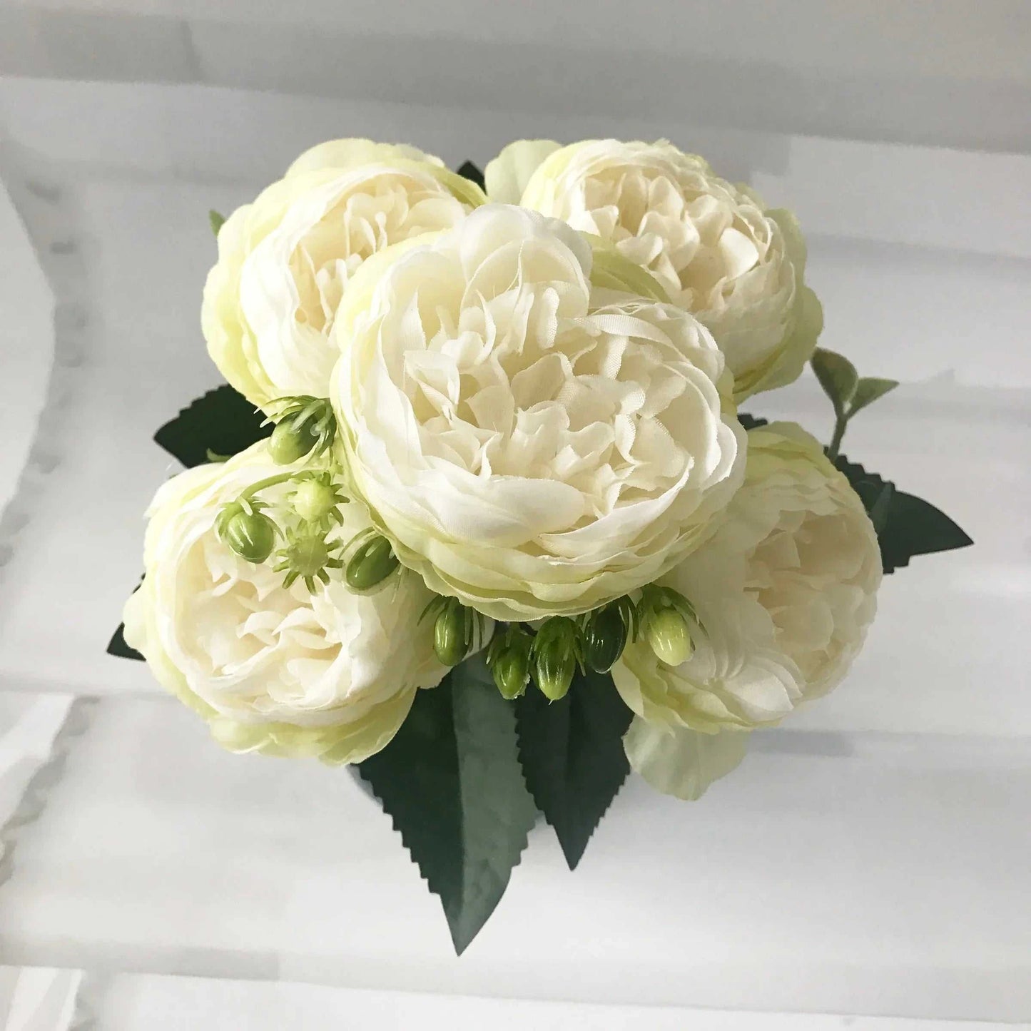 Yuko Silk Peony Bouquet - Premium Artificial Flowers | 30cm Faux Peonies 14:771#1 Artificial Flowers