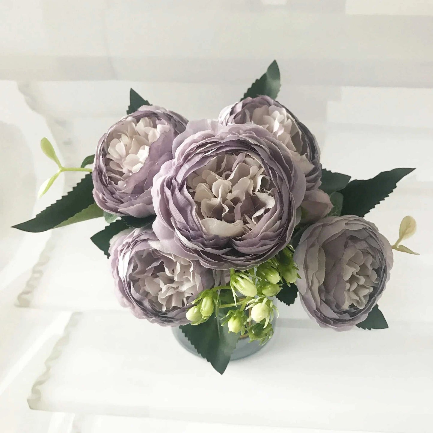 Yuko Silk Peony Bouquet - Premium Artificial Flowers | 30cm Faux Peonies 14:771#1 Artificial Flowers