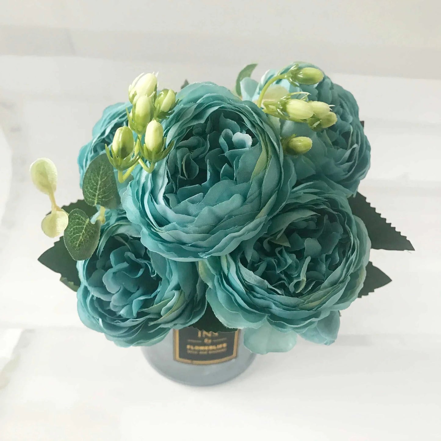 Yuko Silk Peony Bouquet - Premium Artificial Flowers | 30cm Faux Peonies 14:771#1 Artificial Flowers