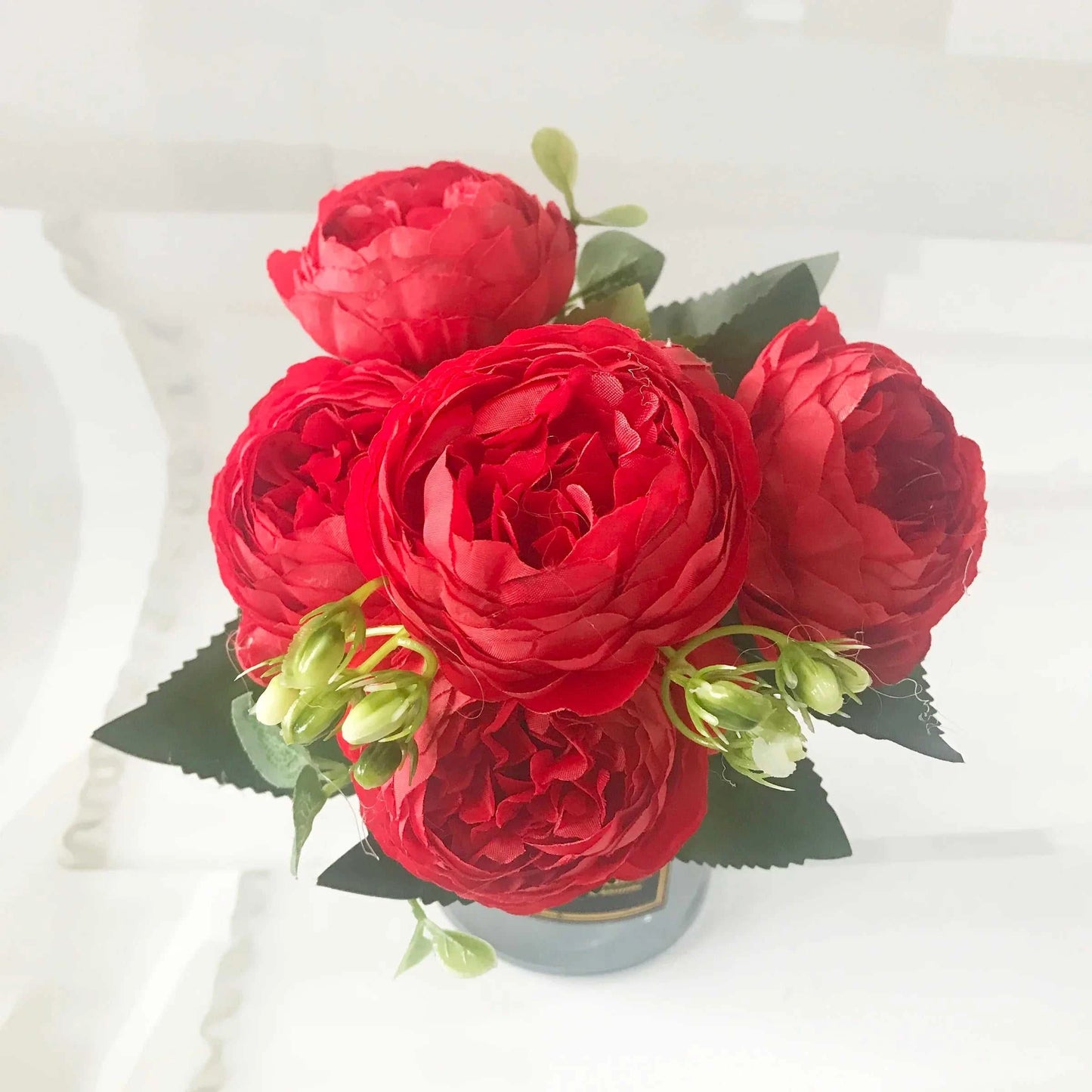 Yuko Silk Peony Bouquet - Premium Artificial Flowers | 30cm Faux Peonies 14:771#1 Artificial Flowers
